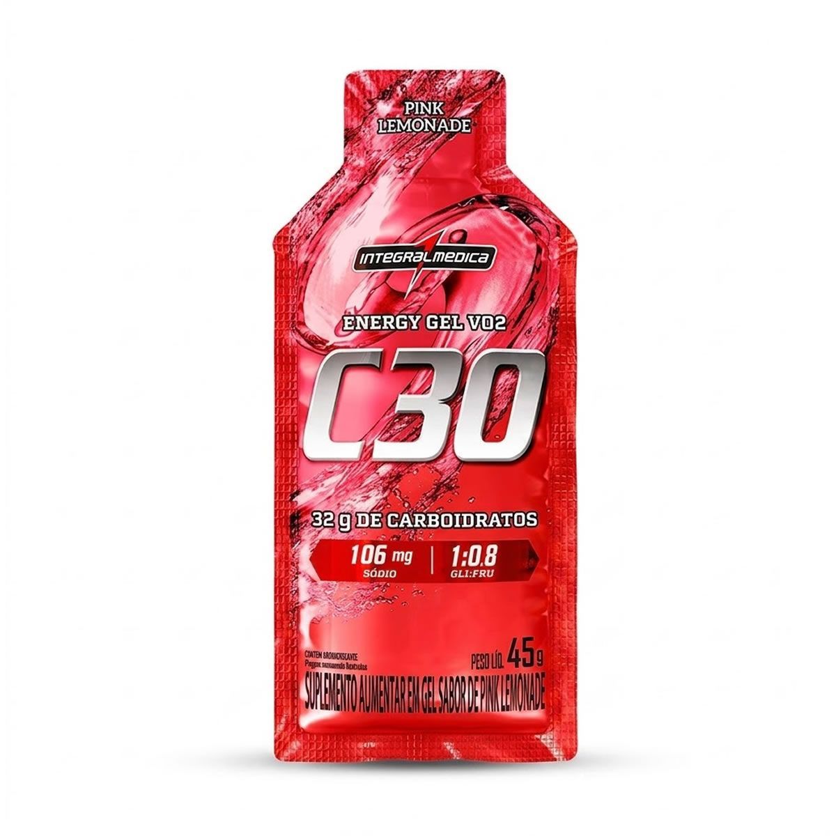 Energy Gel Vo2 C30 - 1 Unidade 45g Pink Lemonade - Integral M�dica