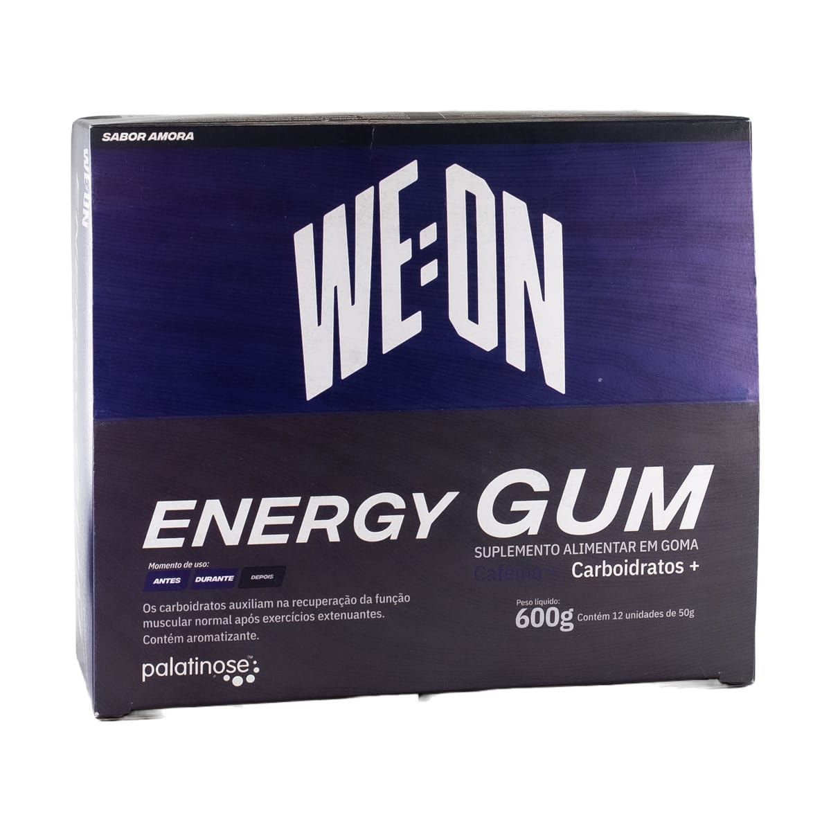 Energy Gum Cafeina + Palatinose - 12 Unidades 50g Amora - WE:ON