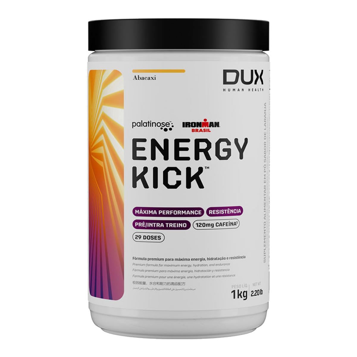 Energy Kick Cafeina - 1000g Abacaxi - Dux Human Health