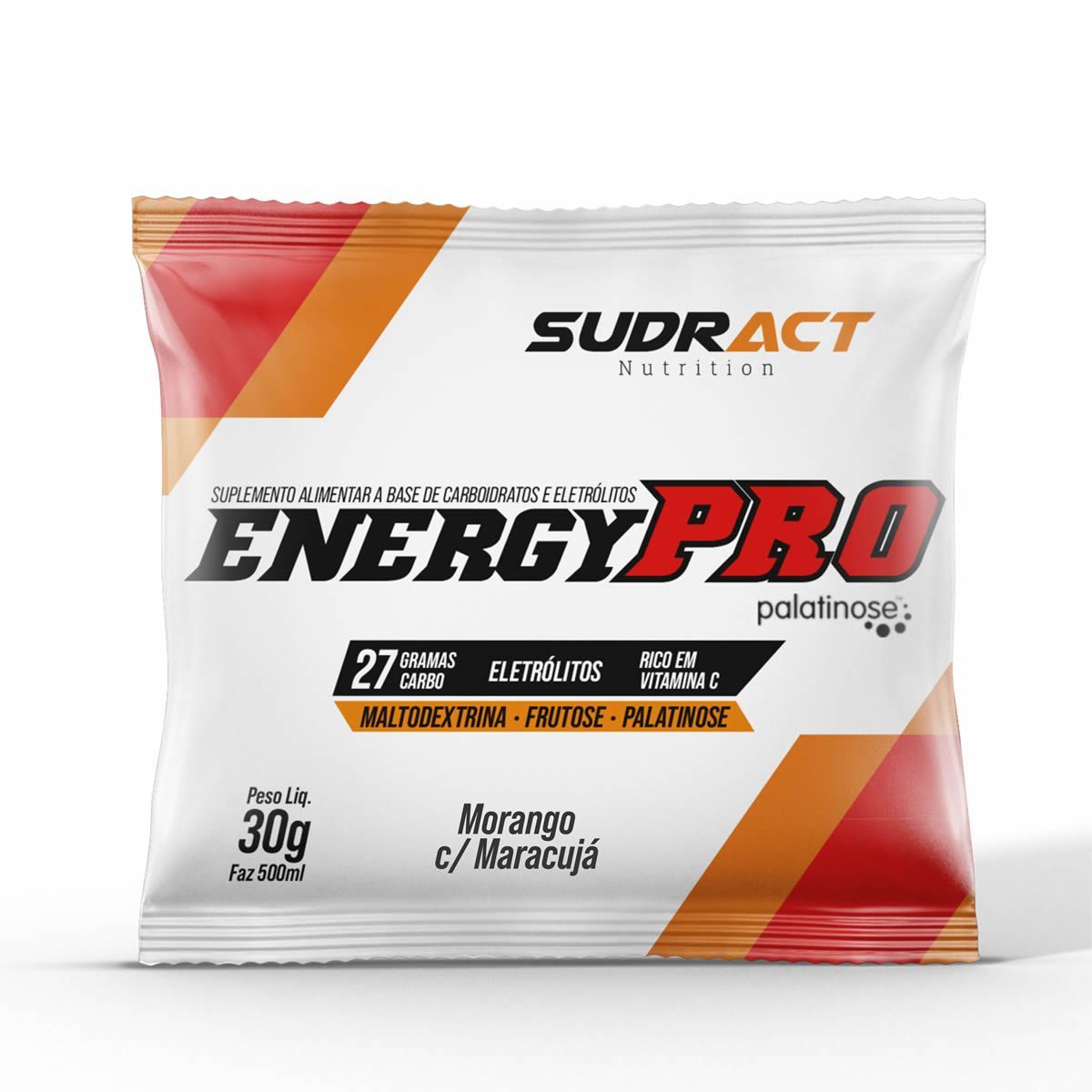 Energy Pro - 1 Sach� 30g Morango com Maracuj� - Sudract Nutrition*** AVARIA NA EMBALAGEMData Venc. 22/02/2023