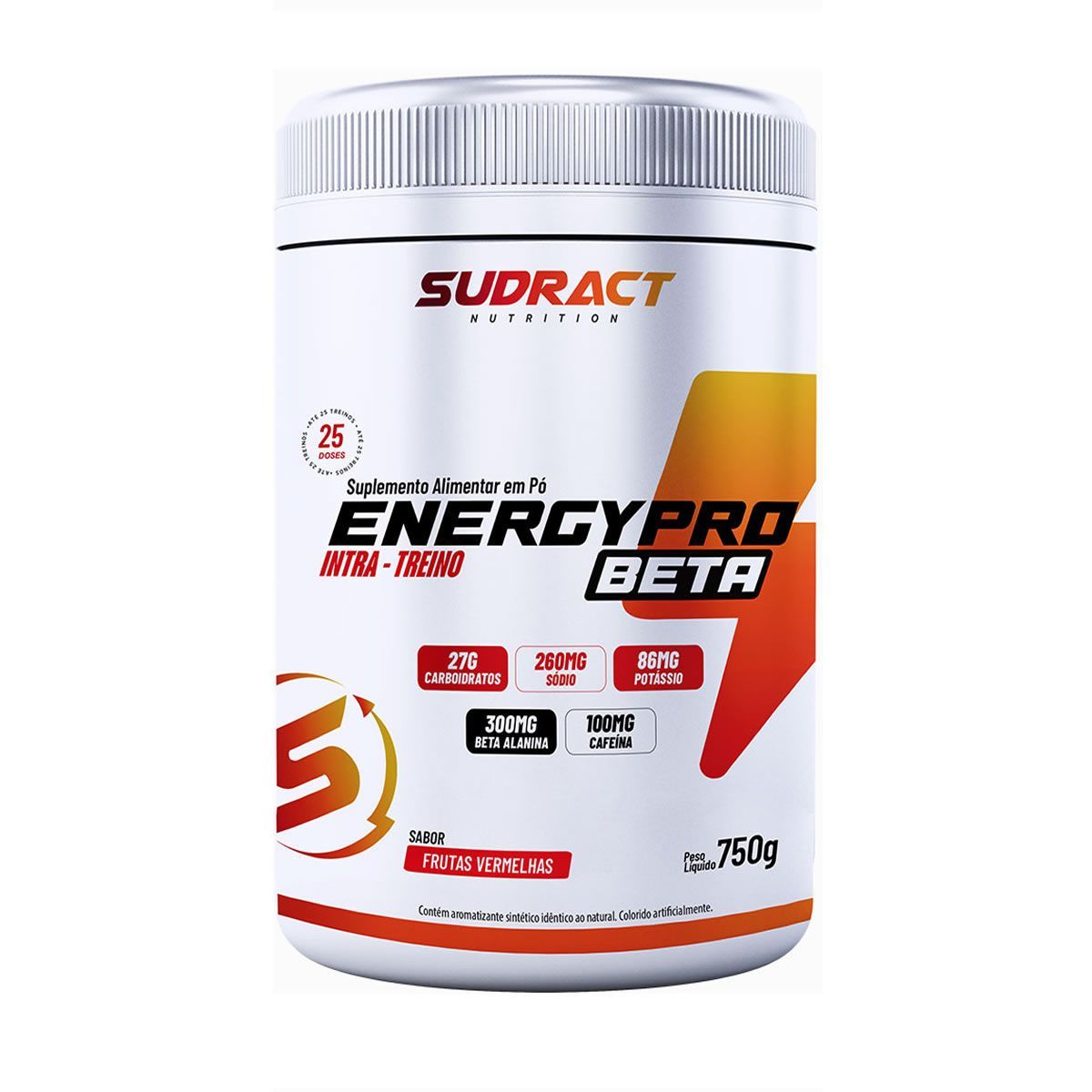 Energy Pro Beta - 750g Frutas Vermelhas - Sudract Nutrition