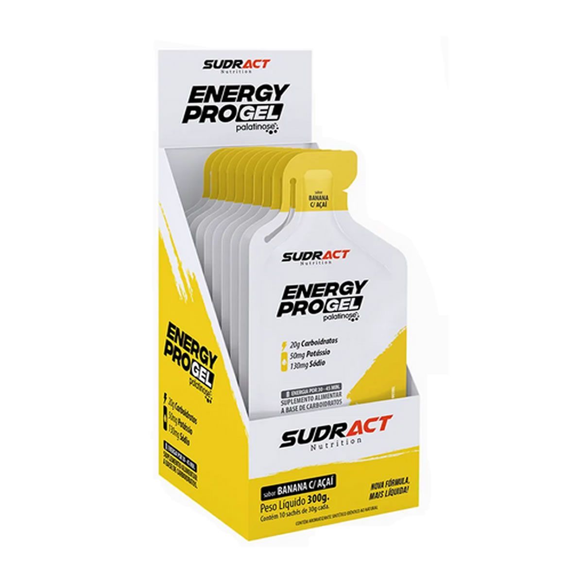 Energy Pro Gel - 10 sach�s de 30g Banana com A�a� - Sudract Nutrition