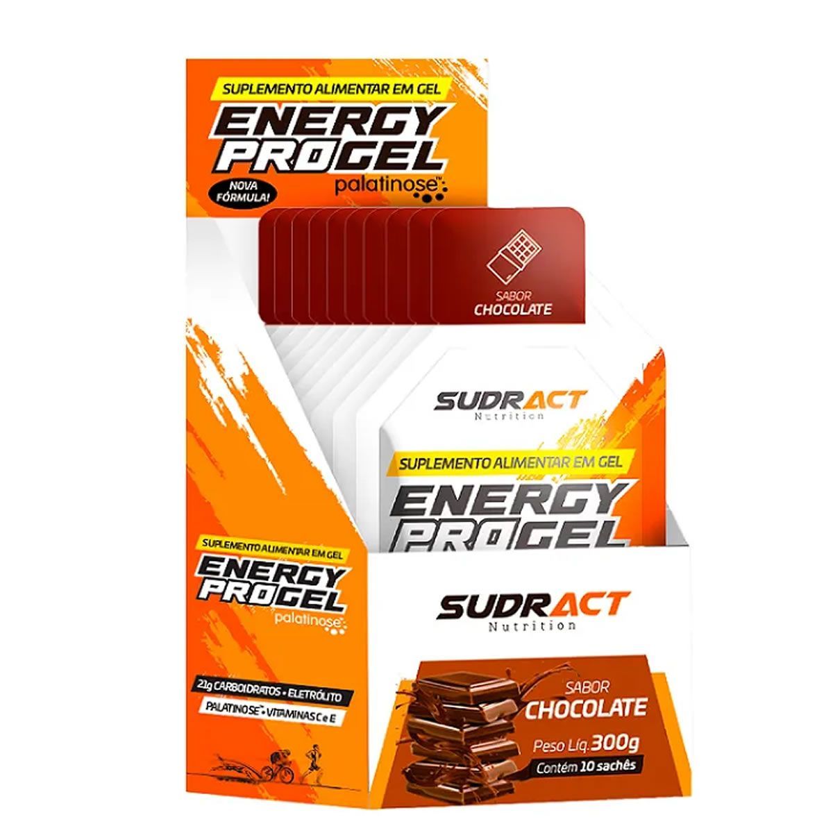 Energy Pro Gel - 10 Sach�s de 30g Chocolate - Sudract Nutrition