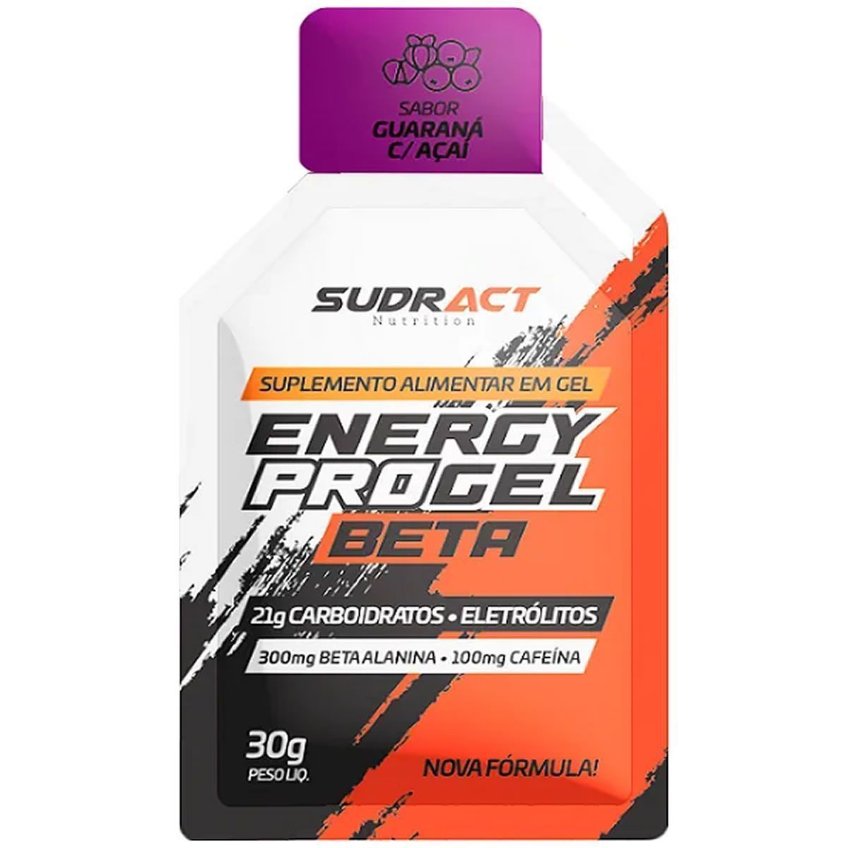 Energy Pro Gel Beta - 1 Sach� 30g Guaran� Com A�a� � Sudract Nutrition