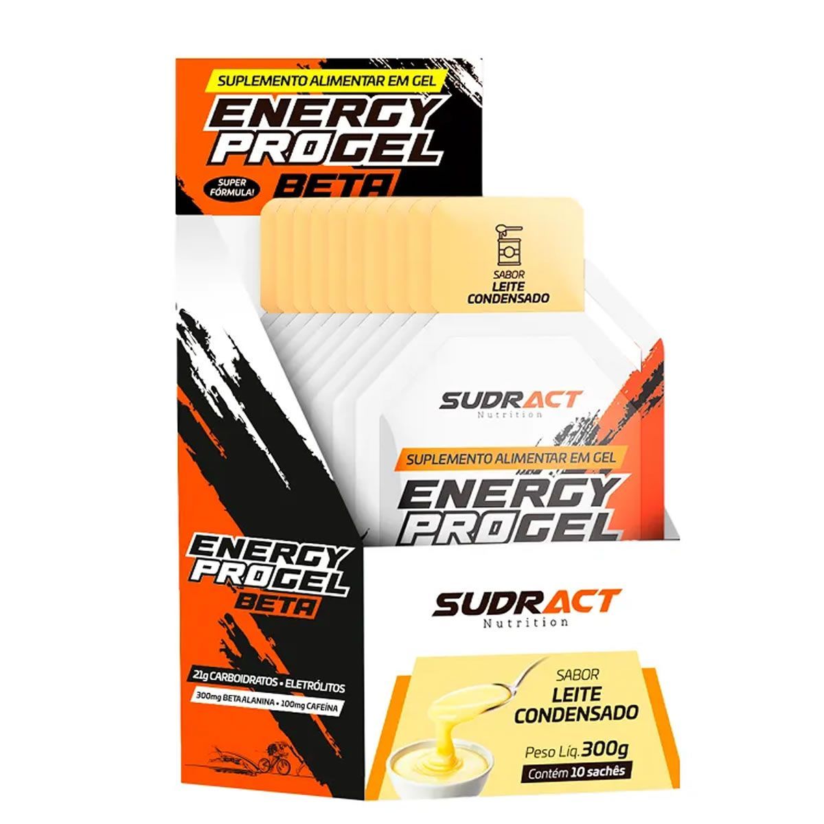 Energy Pro Gel Beta - 10 Sach�s 30g Leite Condensado � Sudract Nutrition