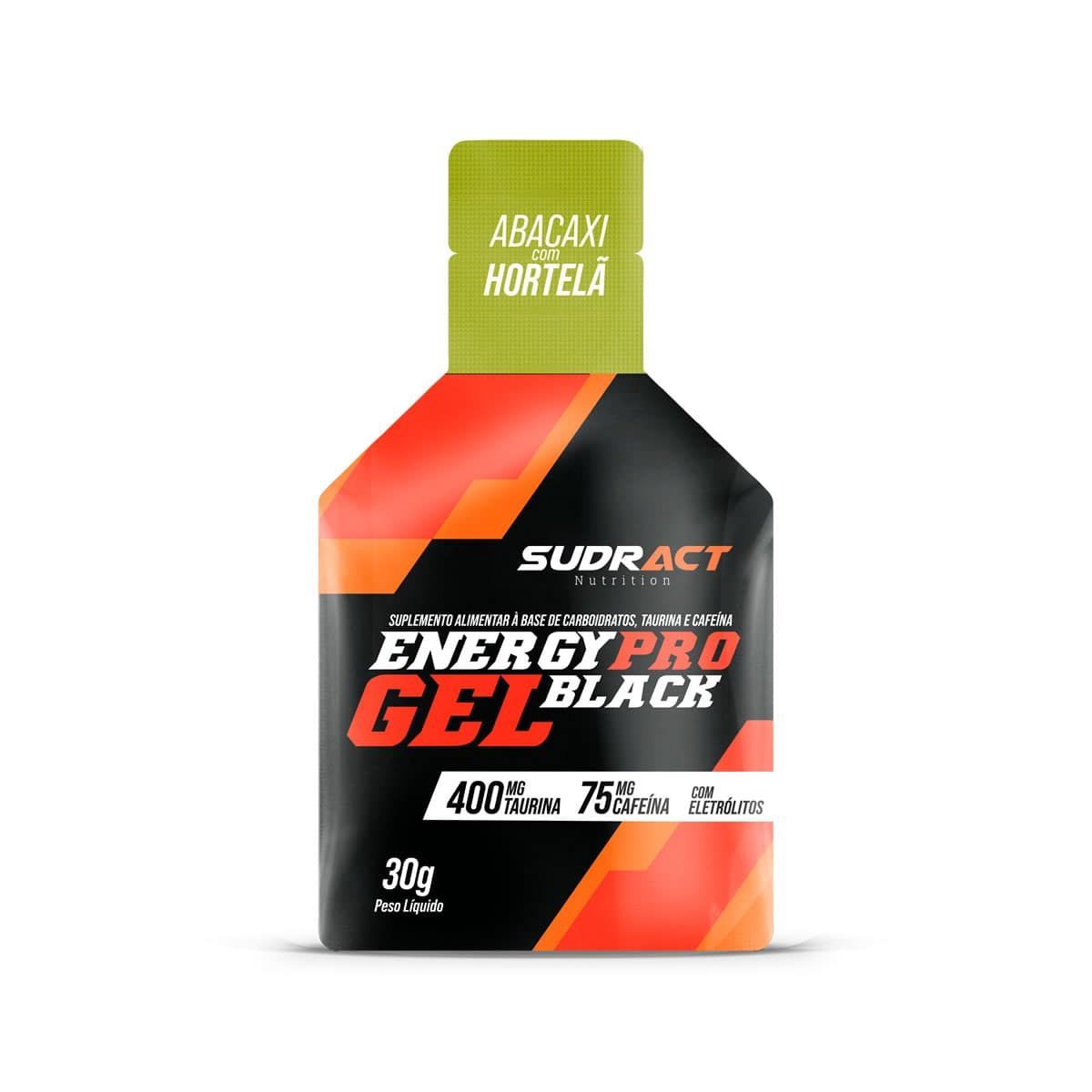 Energy Pro Gel Black - 1 Sach� 30g Abacaxi com Hortel� - Sudract*** Data Venc. 24/11/2022