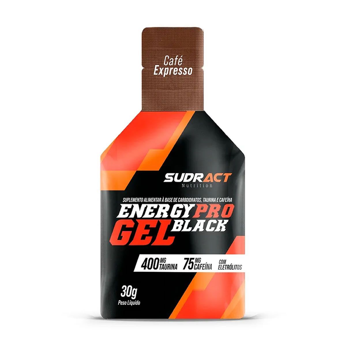 Energy Pro Gel Black - 1 Sach� 30g Caf� Expresso - Sudract Nutrition