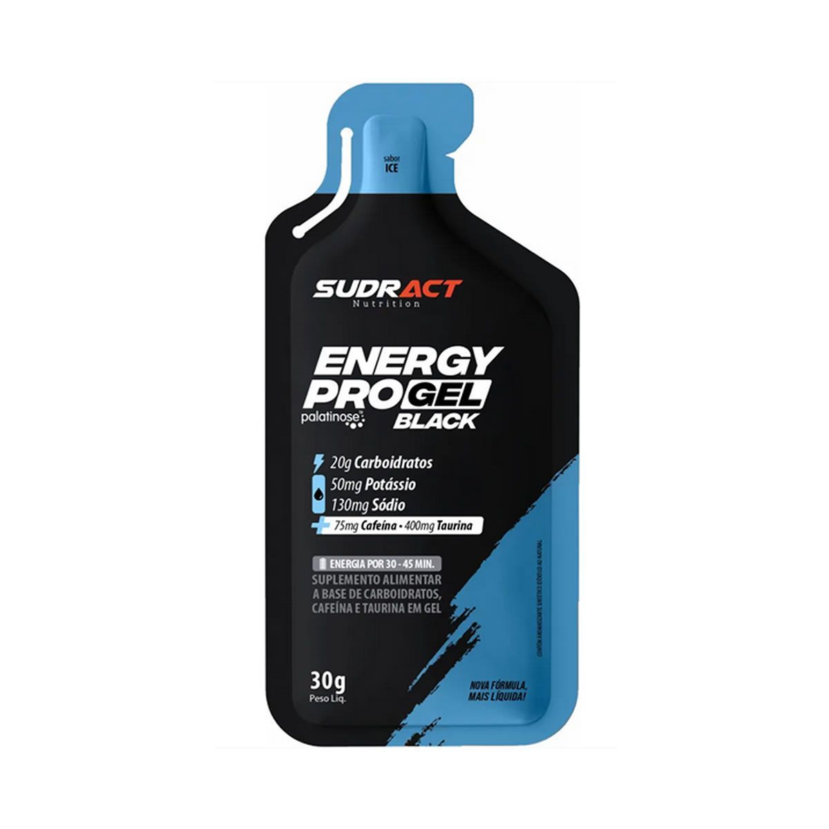 Energy Pro Gel Black - 1 Sach� 30g Ice - Sudract Nutrition
