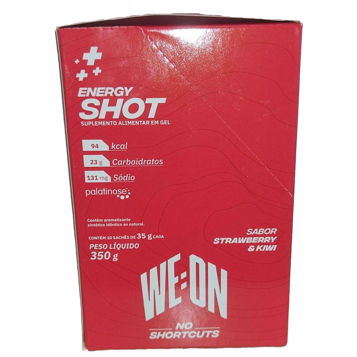 Energy+ Shot Gel - 10 Sach�s 35g Strawberry & Kiwi - WE:ON