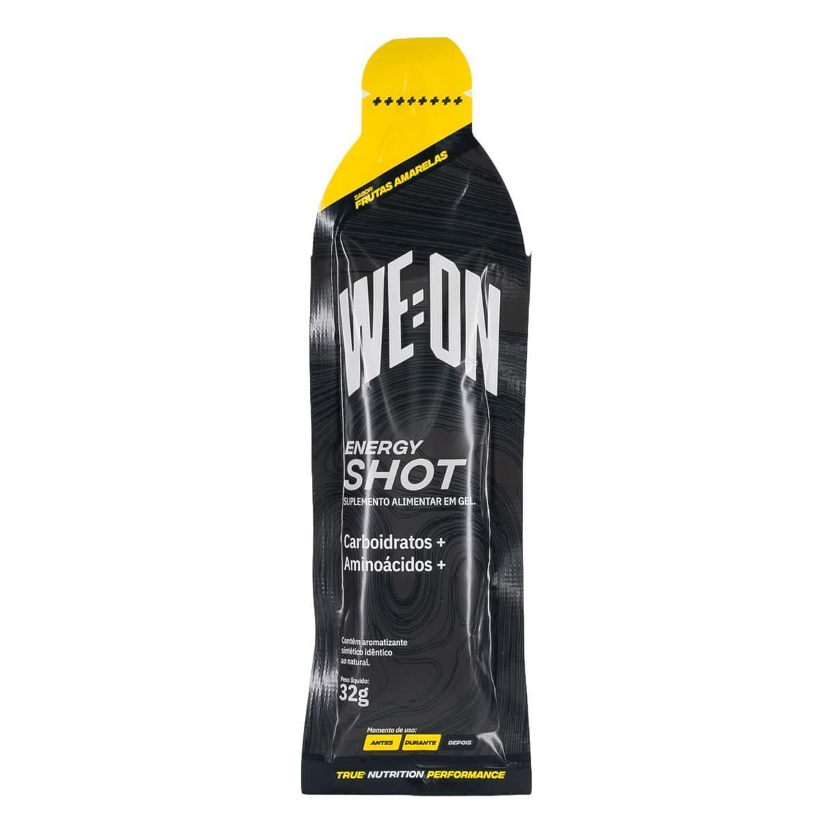 Energy Shot Gel + Cafeina - 1 Unidade 32g Frutas Amarelas - WE:ON
