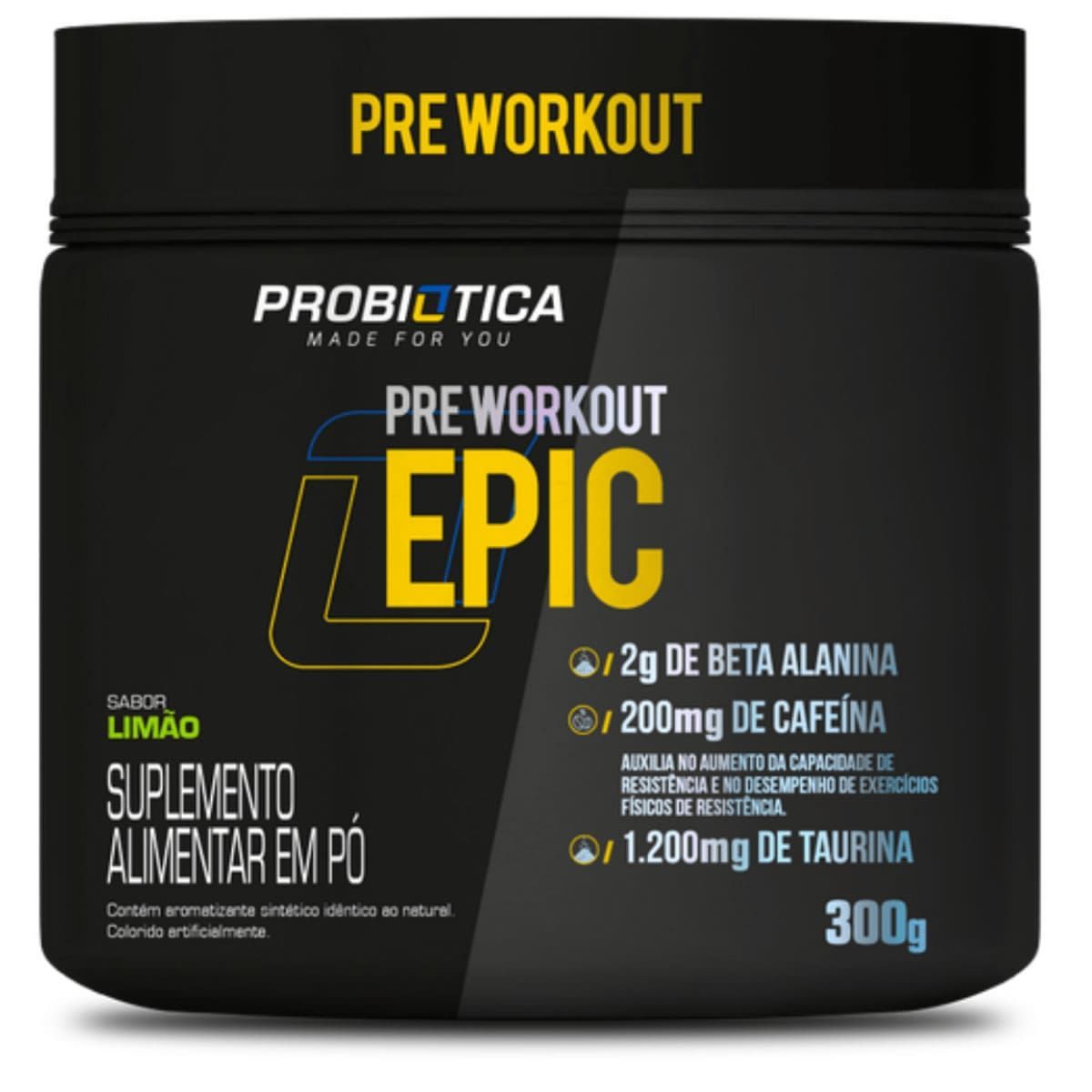 Epic Pr� Workout - 300g Lim�o - Probi�tica*** Data Venc. 21/08/2024