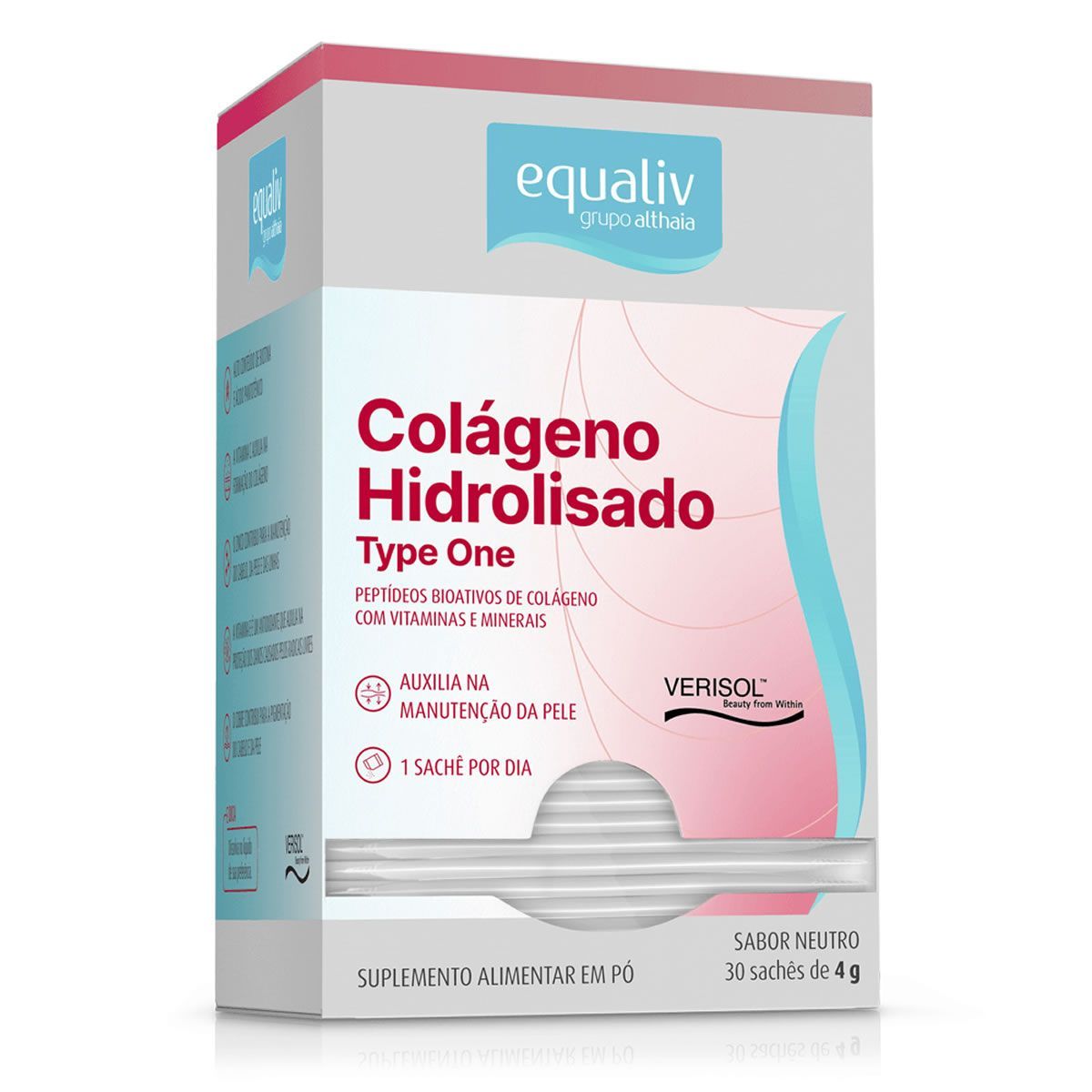 Col�geno Hydrolisado Type One - 30 Sach�s 4g Neutro - Equaliv