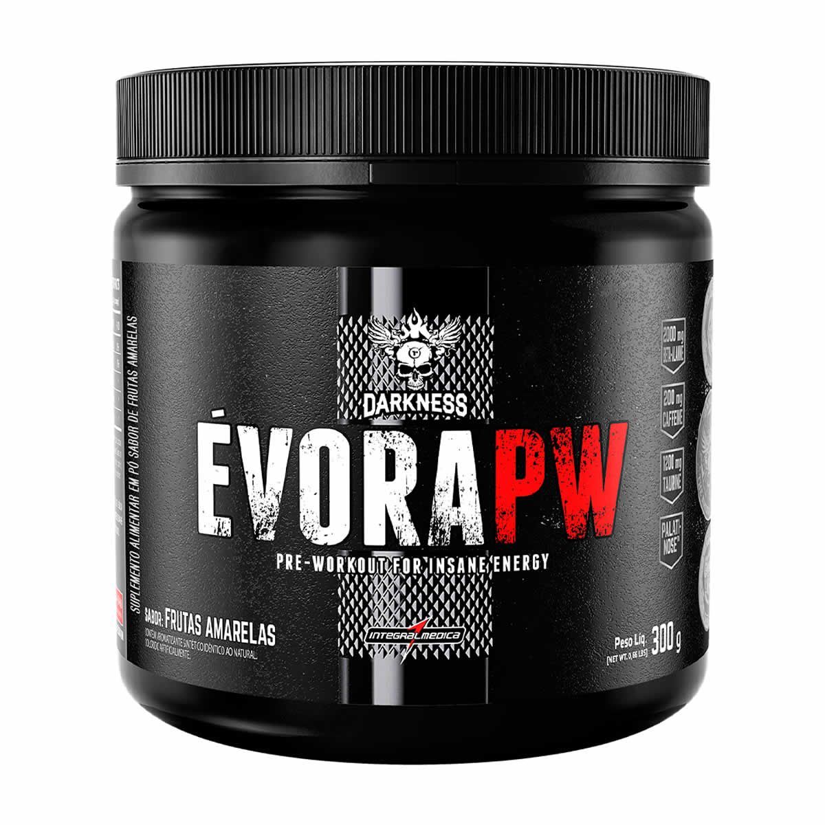 �vora PW Insane Energy - 300g Frutas Amarelas - IntegralM�dica*** Data Venc. 30/09/2025