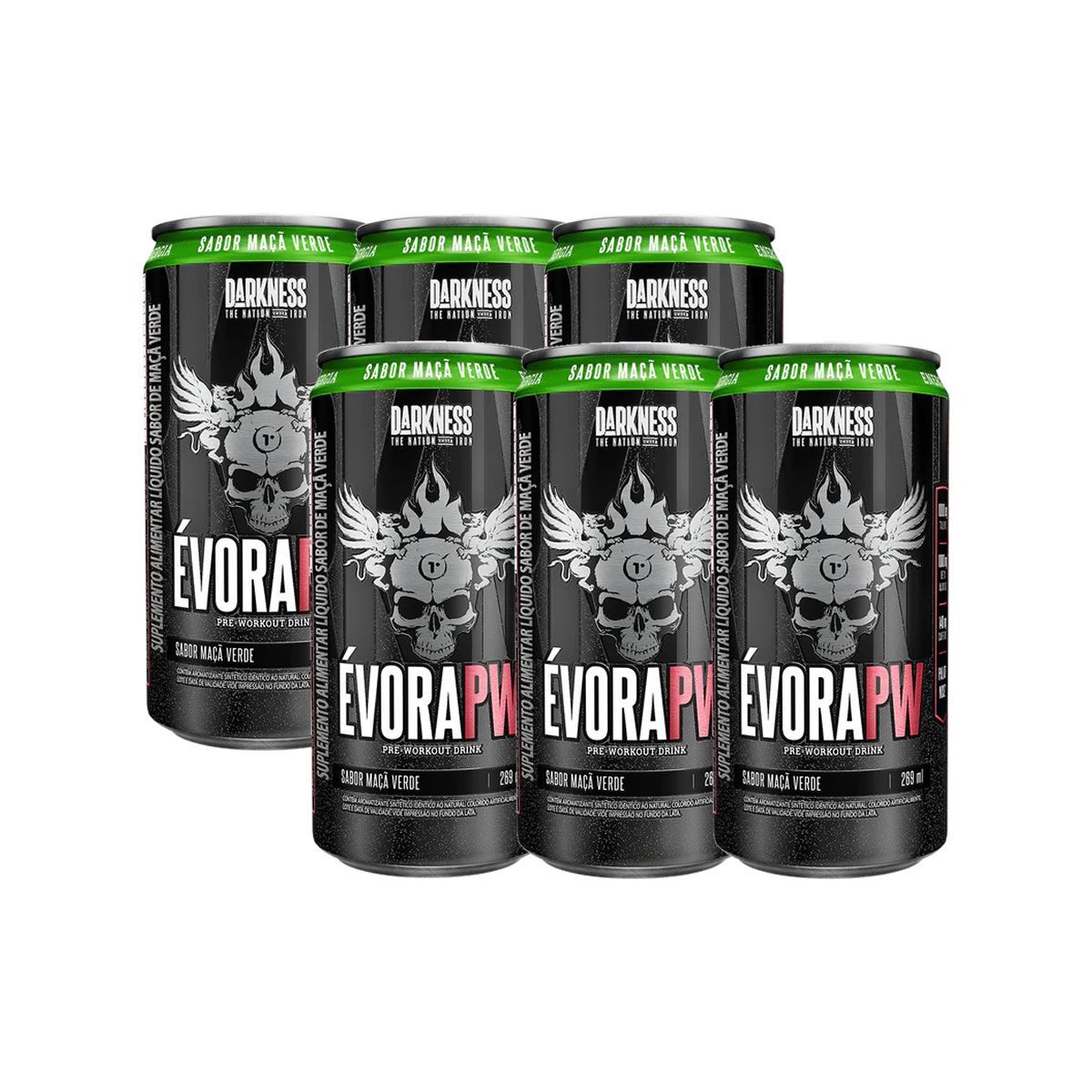 �vora PW Pre-Workout Drink - 6 Latas 269ml Ma�� Verde - Integral M�dica