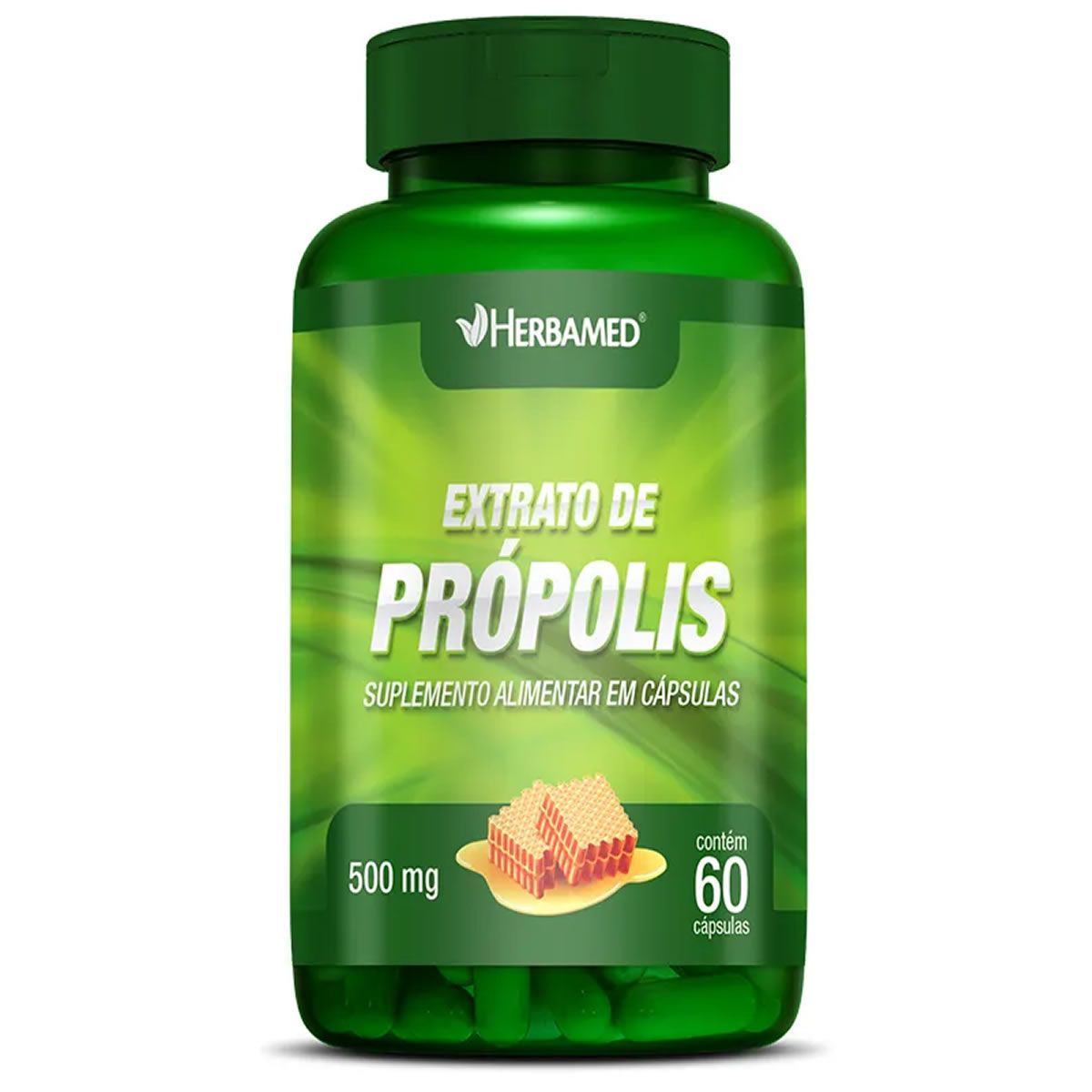 Extrato de Pr�polis 500mg - 60 C�psulas - Herbamed