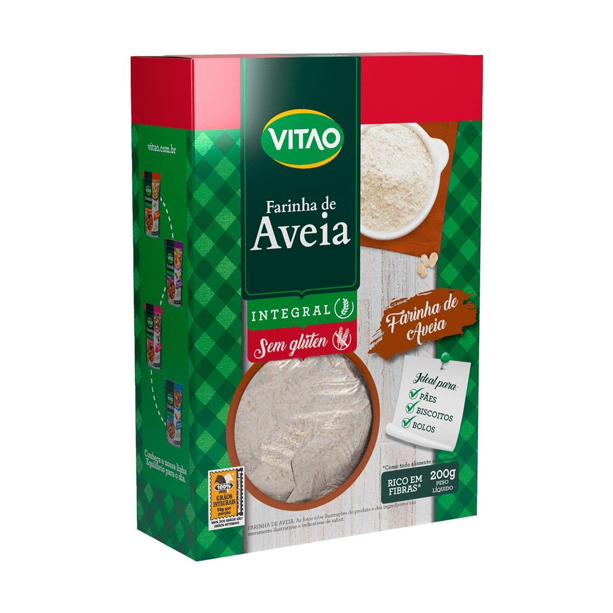Farinha de Aveia Sem Gl�ten - 170g - VITAO*** Data Venc. 12/08/2025