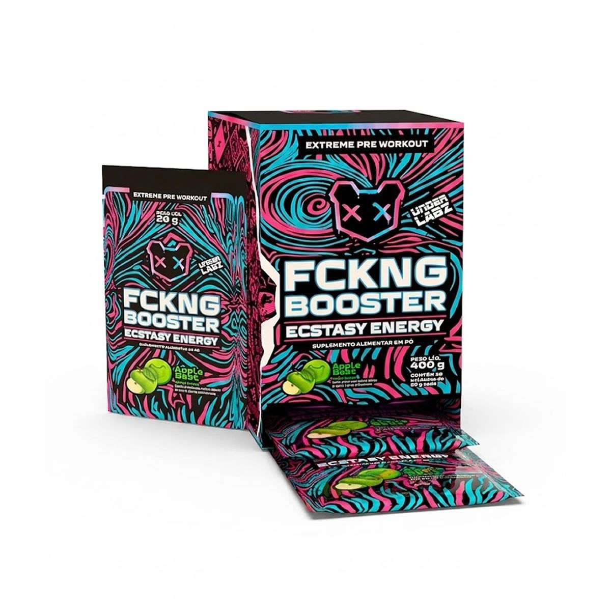 Fckng Booster - 20 Sach�s 20g Apple Beat - Under Labz