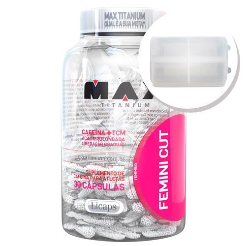 Femini Cut - 30 C�psulas + Porta C�psulas transparente - Max Titanium