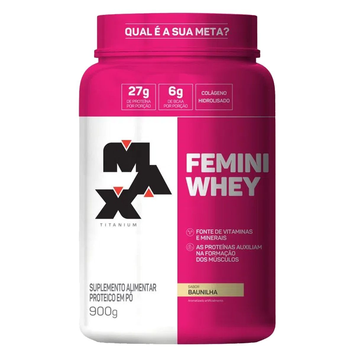 Femini Whey - 900g Baunilha - Max Titanium*** Data Venc. 28/08/2024