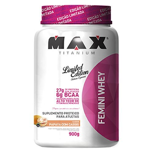 Femini Whey - 900g Papaya C/ Cassis - Max Titanium