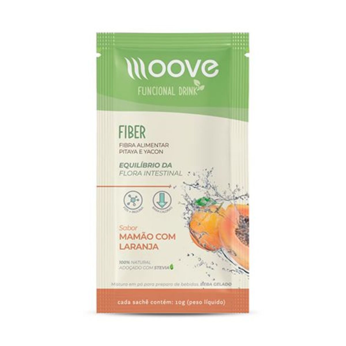 Fiber - 1 Envelope 10g - Laranja com Mam�o - Moove Nutrition*** Data Venc. 28/02/2021