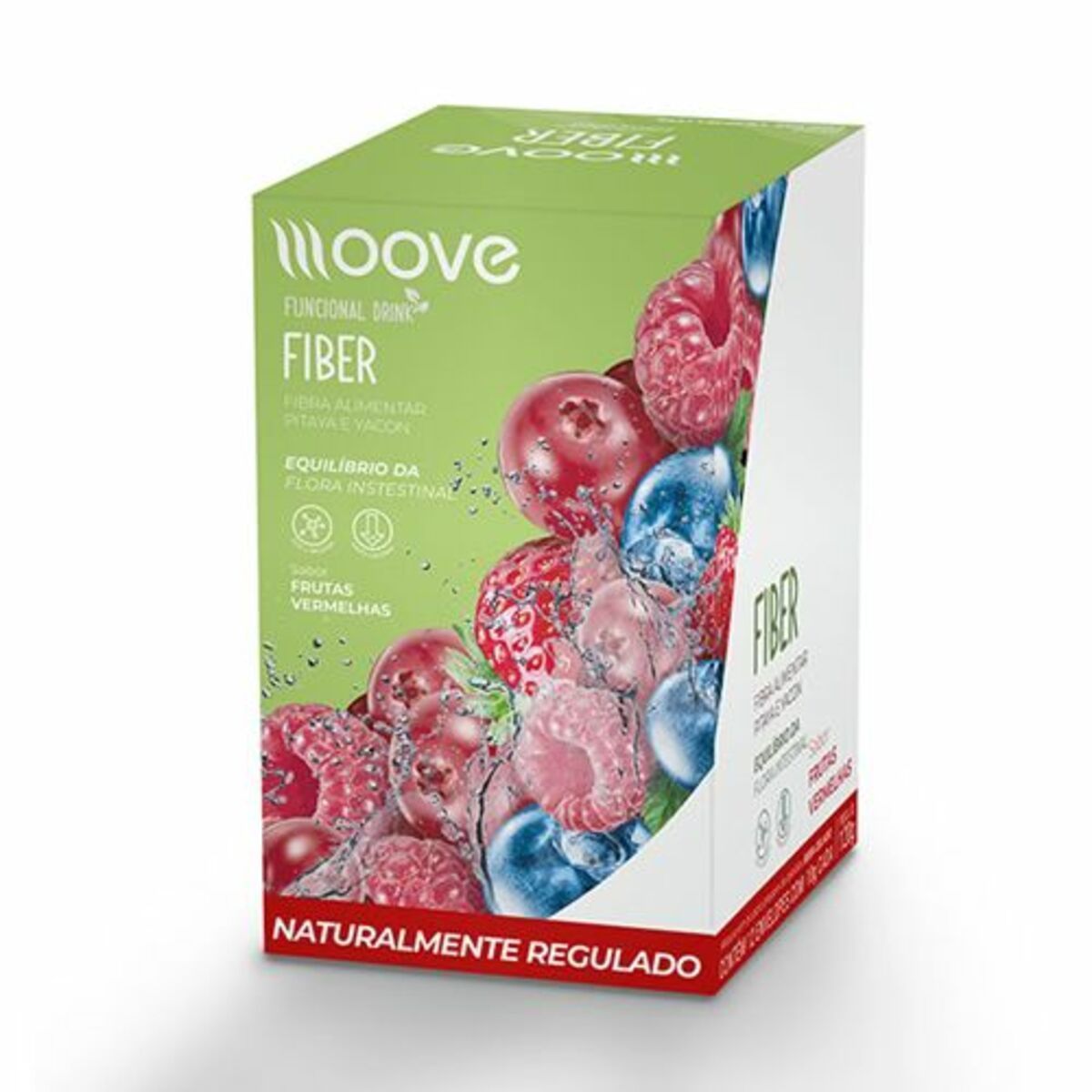 Fiber - 12 Envelopes 10g - Frutas Vermelhas - Moove Nutrition*** Data Venc. 28/02/2021