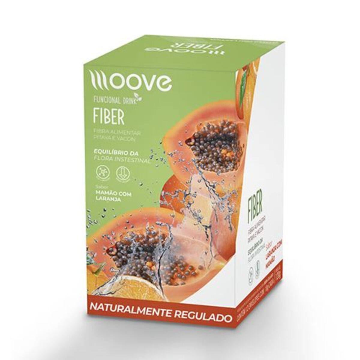 Fiber - 12 Envelopes 10g - Laranja com Mam�o - Moove Nutrition*** Data Venc. 28/02/2021