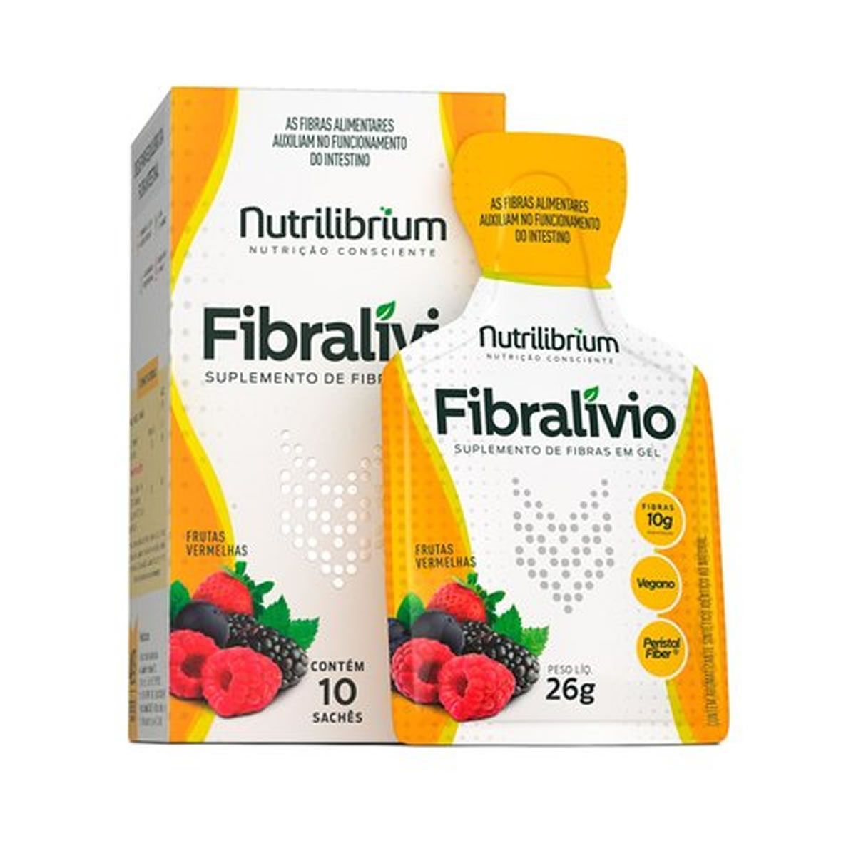 Fibral�vio -  10 Sach�s 26g Frutas Vermelhas - Nutrilibrium*** Data Venc. 30/09/2022