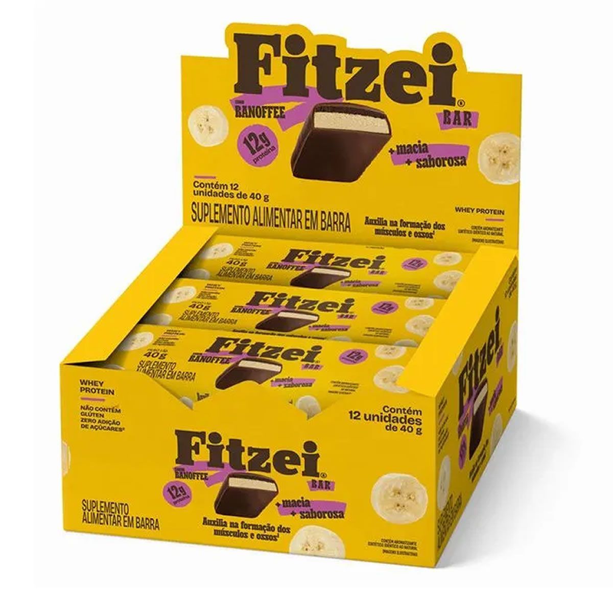 Fitzei Bar - 12 Barras 40g Banoffe - Vitafor*** Data Venc. 30/12/2025