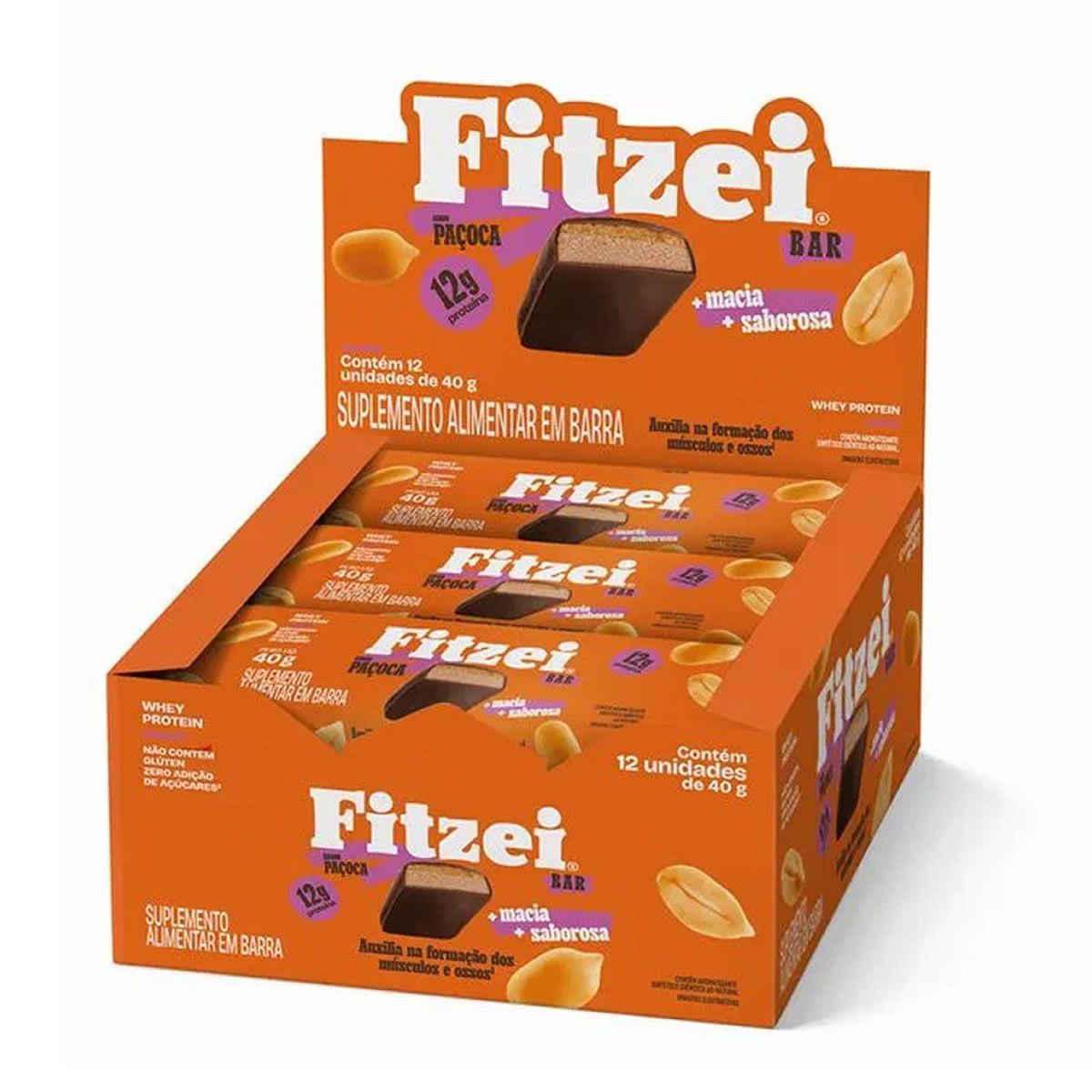 Fitzei Bar - 12 Barras 40g Pa�oca - Vitafor
