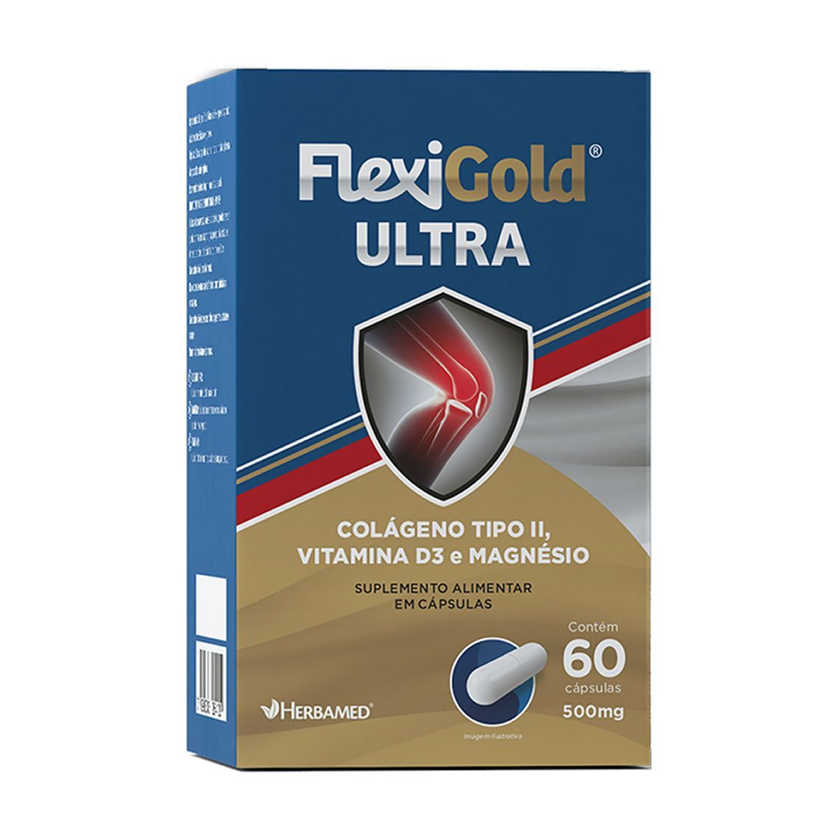 Flexigold Ultra Col�geno Tipo II - 60 C�psulas - Herbamed