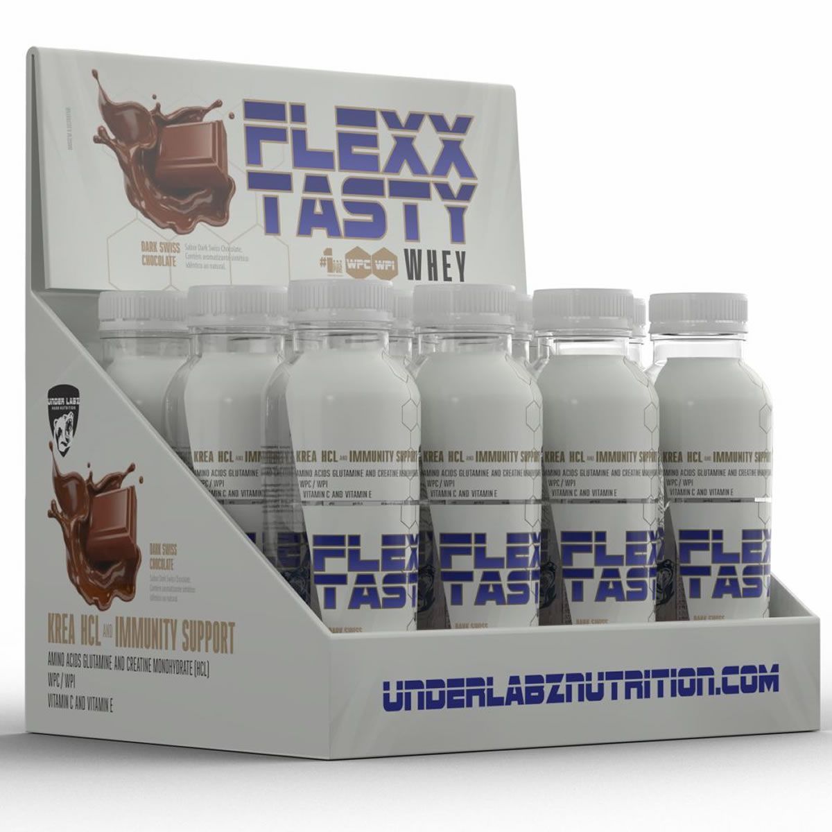 Flexx Tasty - 12 Unidades 32g Dark Swiss Chocolate- Under Labz