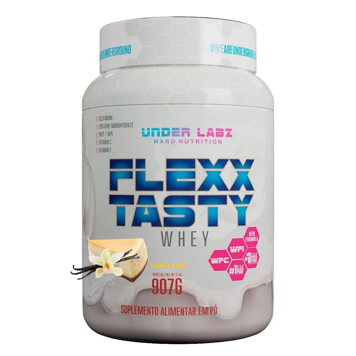 Flexx Tasty Whey 907g - Vanilla Pie - Under Labz