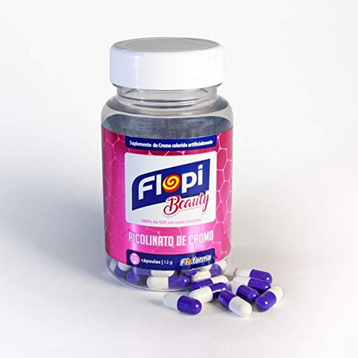 Flopi Beauty Picolinato de Cromo - 60 C�psulas - Flofarma*** Data Venc. 30/6/23
