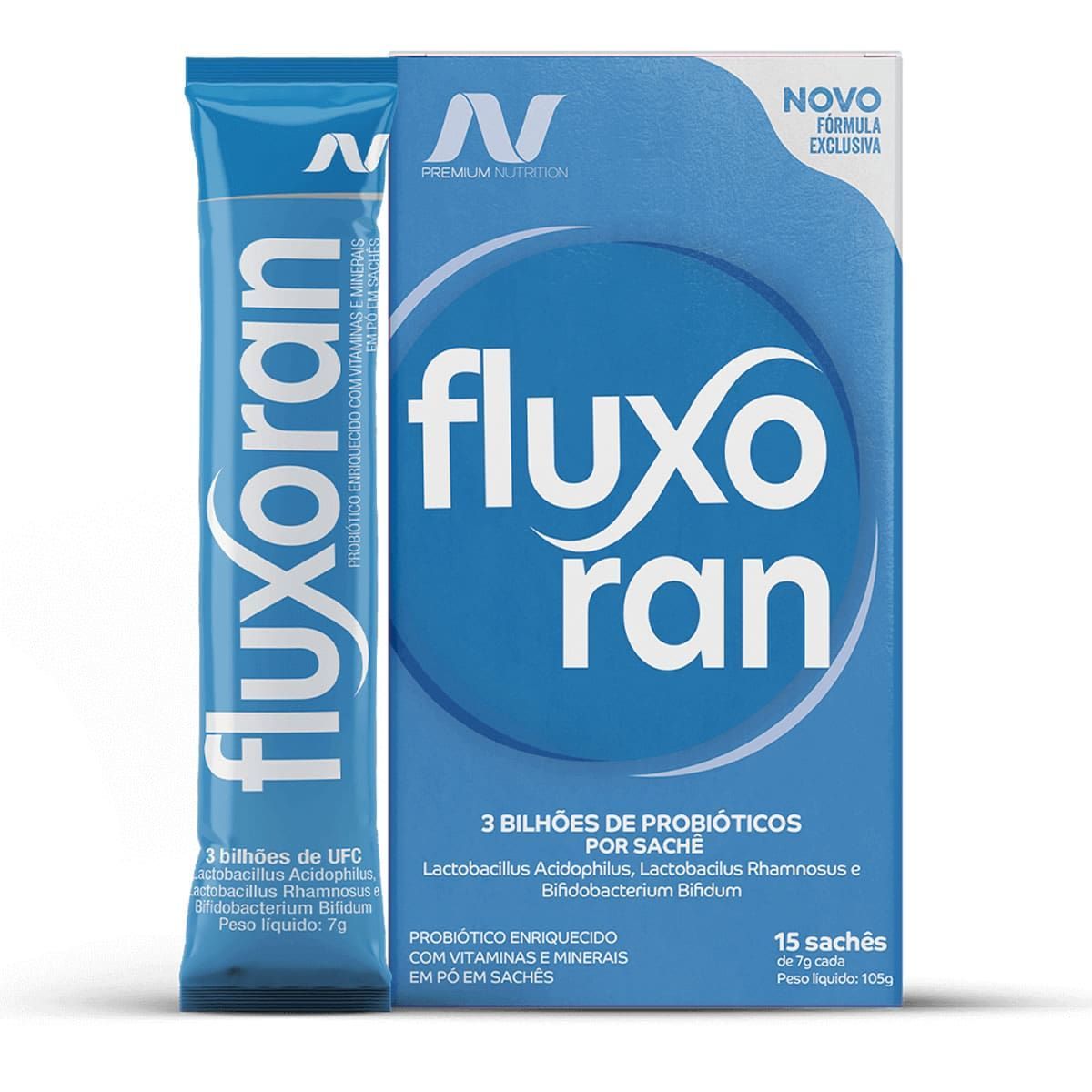 Fluxoran Probi�tico - 15 Sach�s 7g  Sem Sabor -  Nutrends*** Data Venc. 28/02/2024