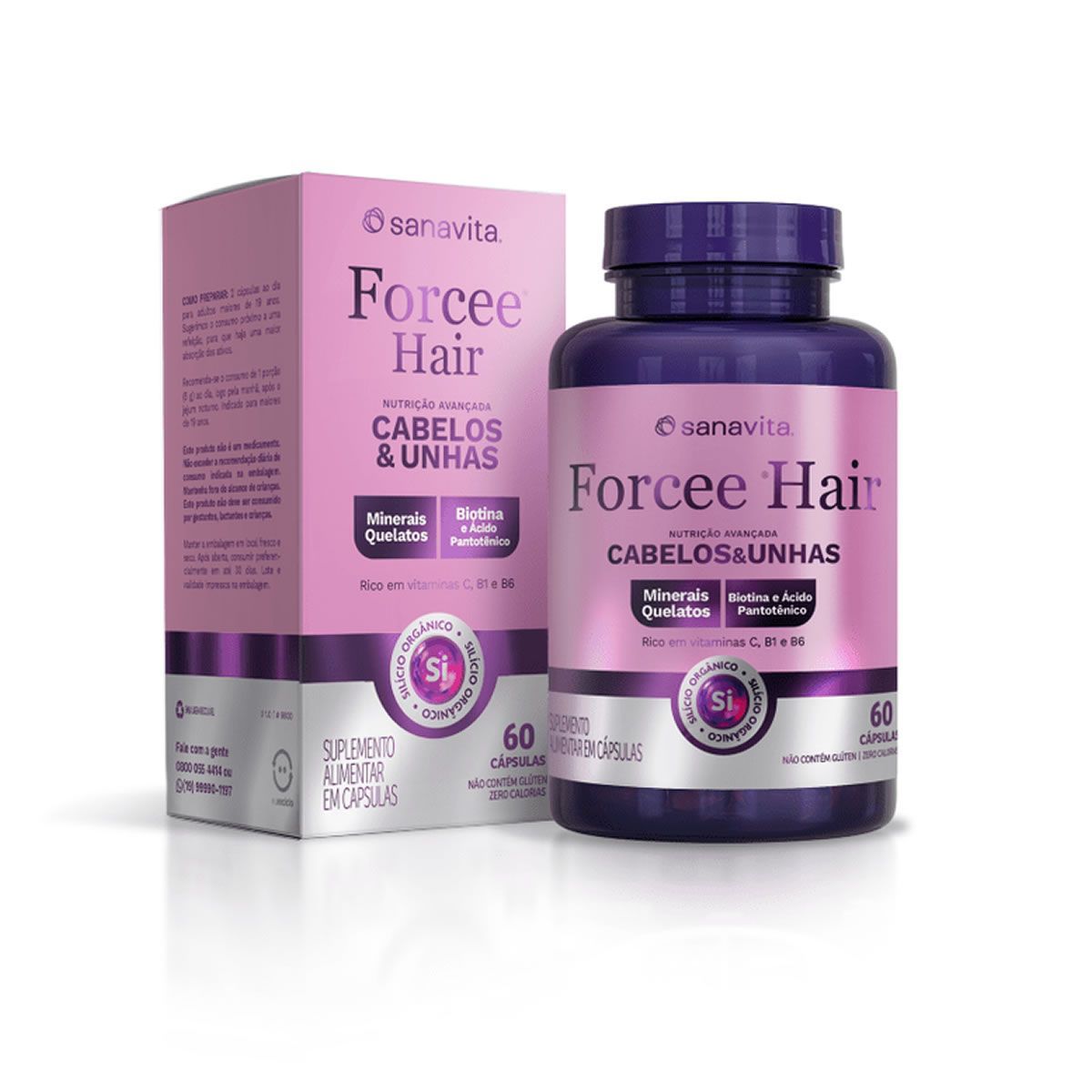 Forcee Hair - 60 C�psulas - Sanavita