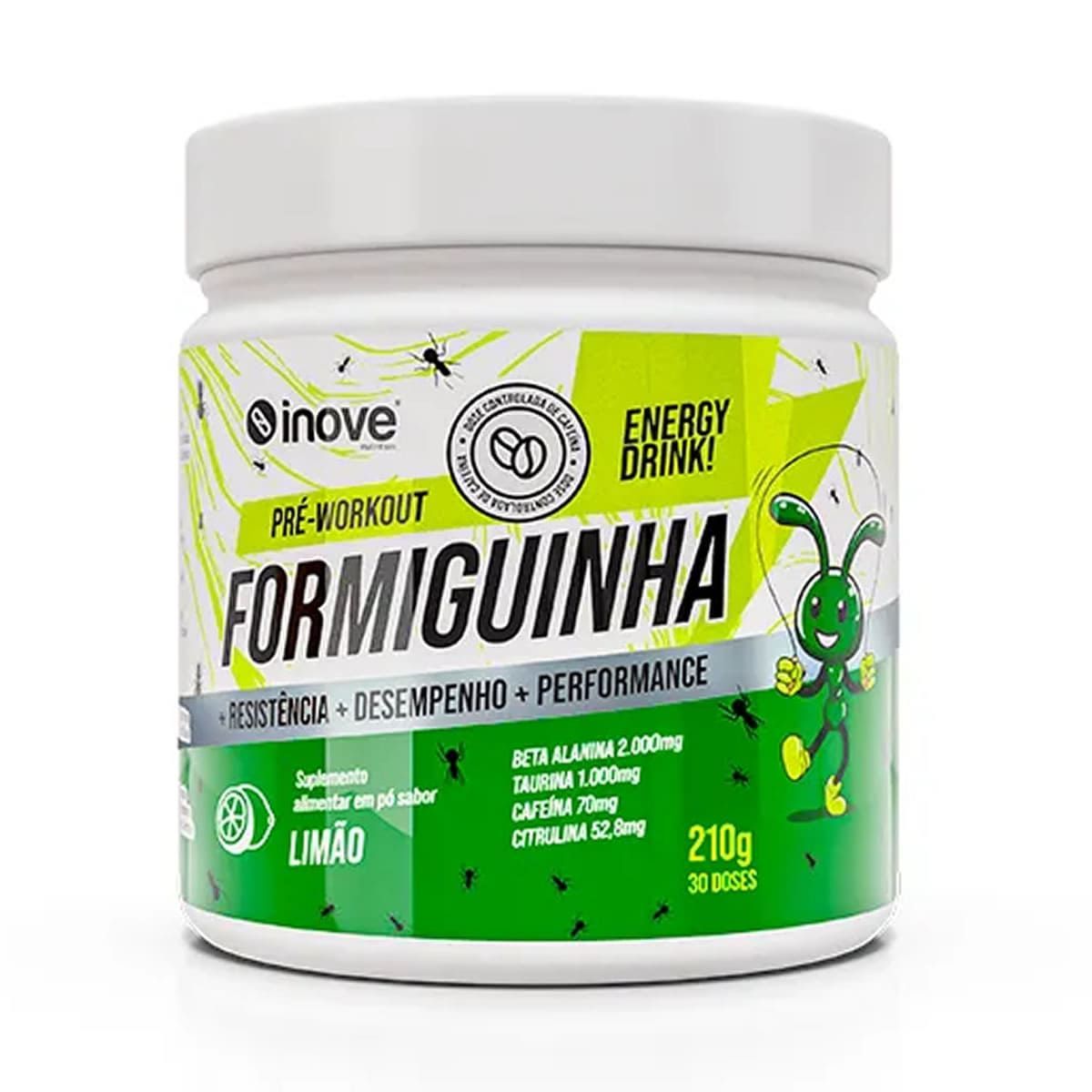 Formiguinha Pr�-Treino -  210g Lim�o - Inove Nutrition