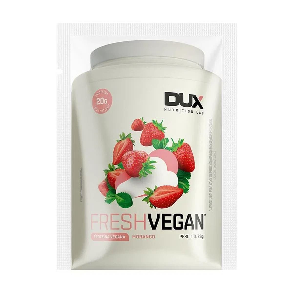 Fresh Vegan - 1 Sach� de 26g Morango - Dux Nutrition