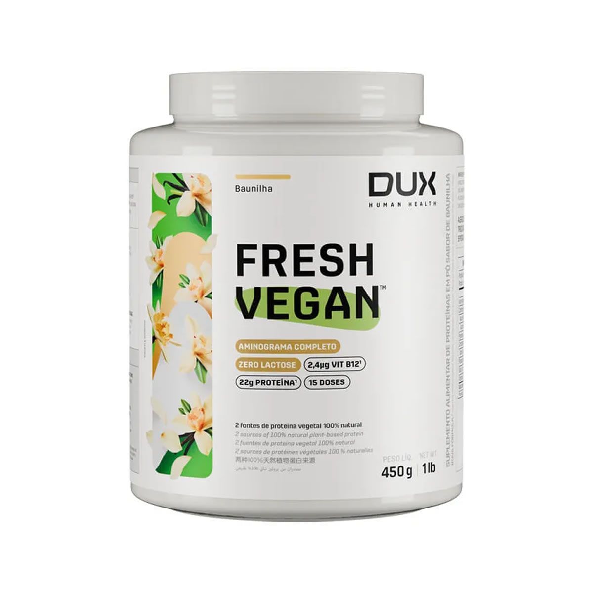 Fresh Vegan - 450g Baunilha - Dux Human Healt