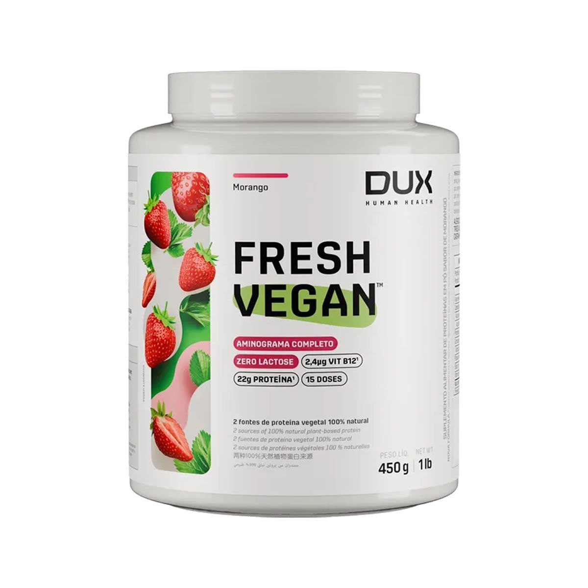 Fresh Vegan - 450g Morango - Dux Human Healt