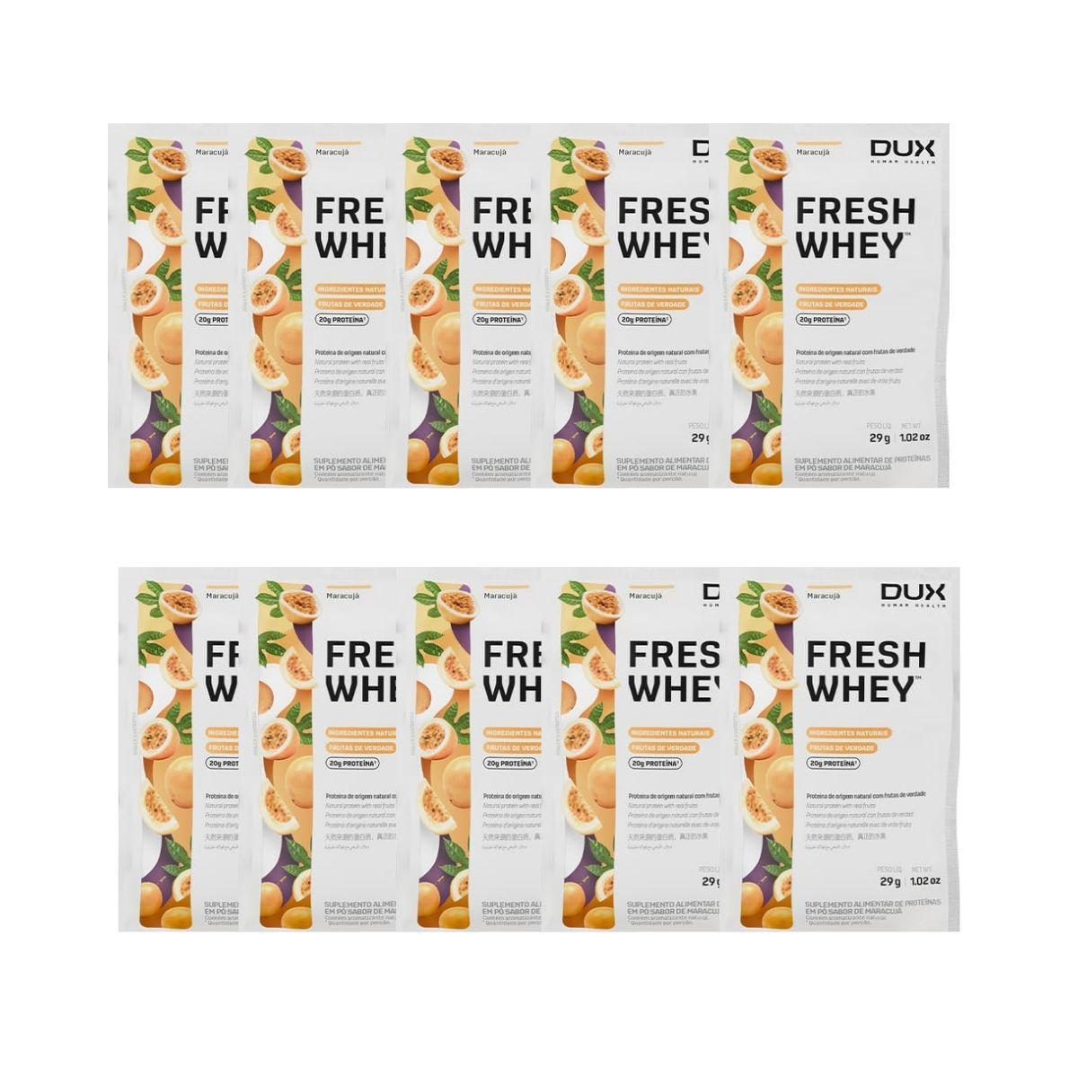 Fresh Whey - 10 Sach�s 29g Maracuj� - Dux Nutrition