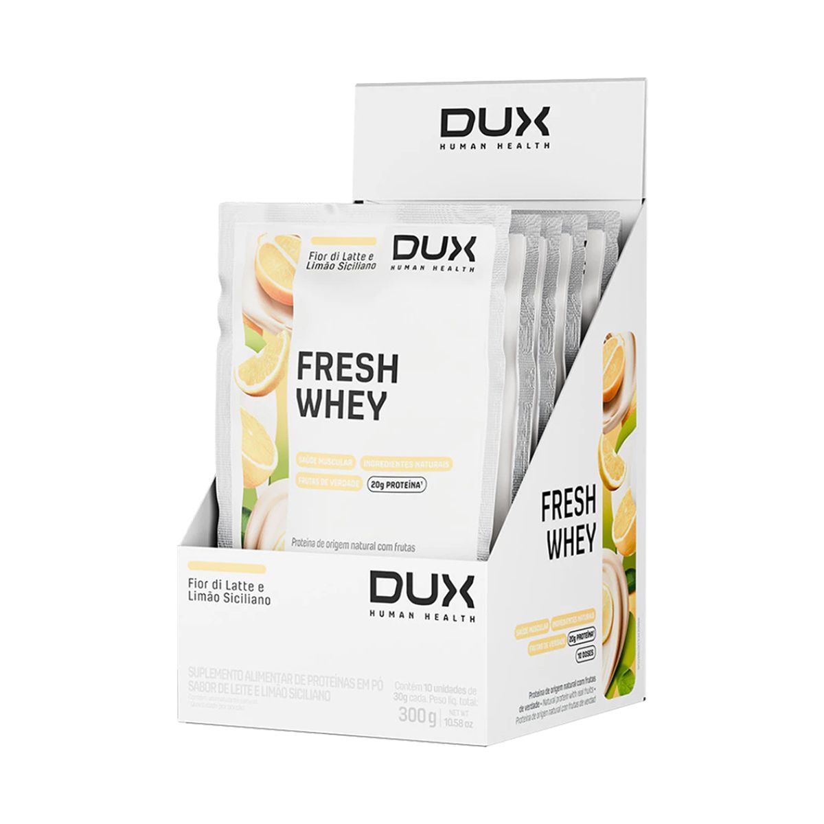 Fresh Whey - 10 Sach�s 30g Fior di Latte e Lim�o Siciliano - Dux Nutrition