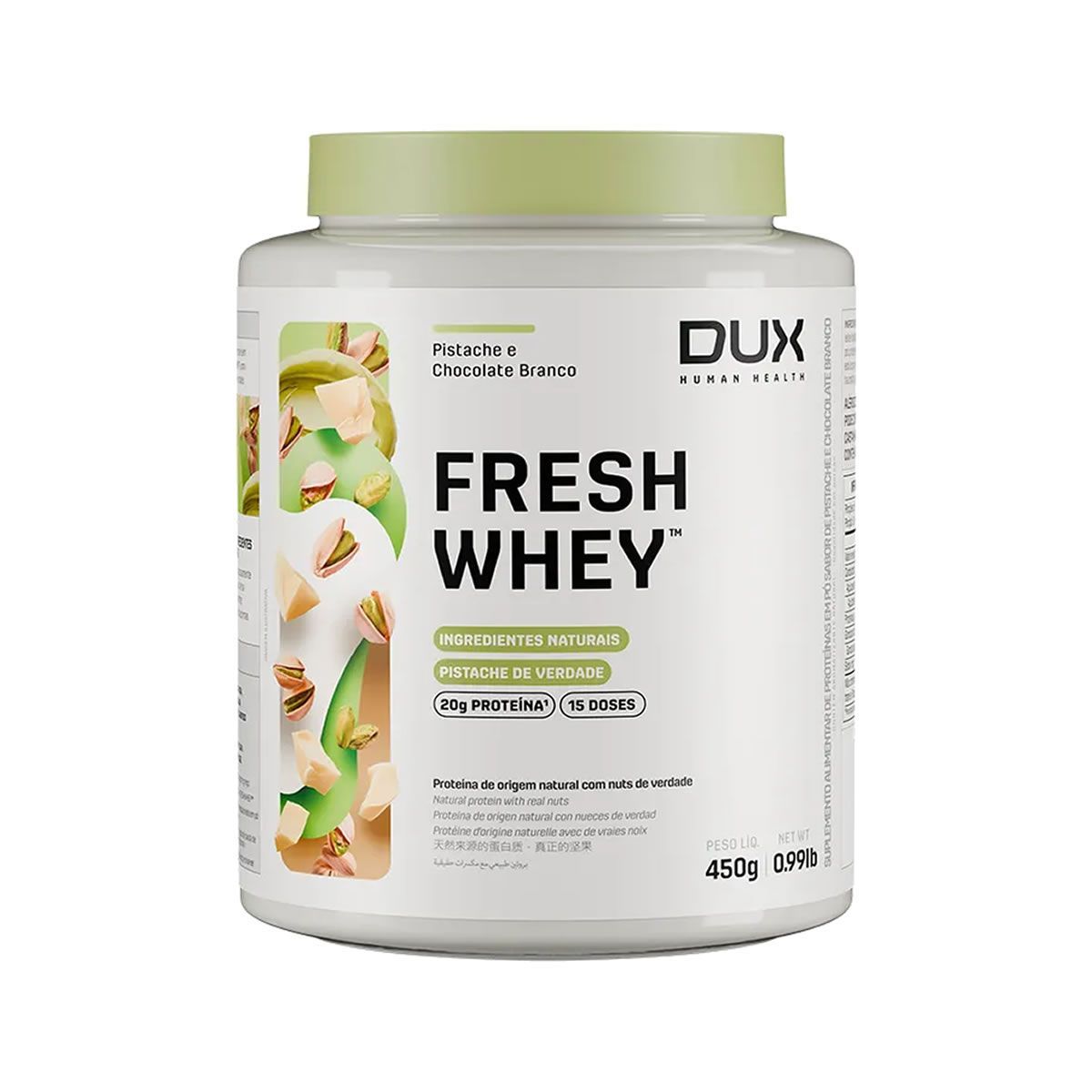 Fresh Whey - 450g Pistache e Chocolate Branco - Dux Nutrition