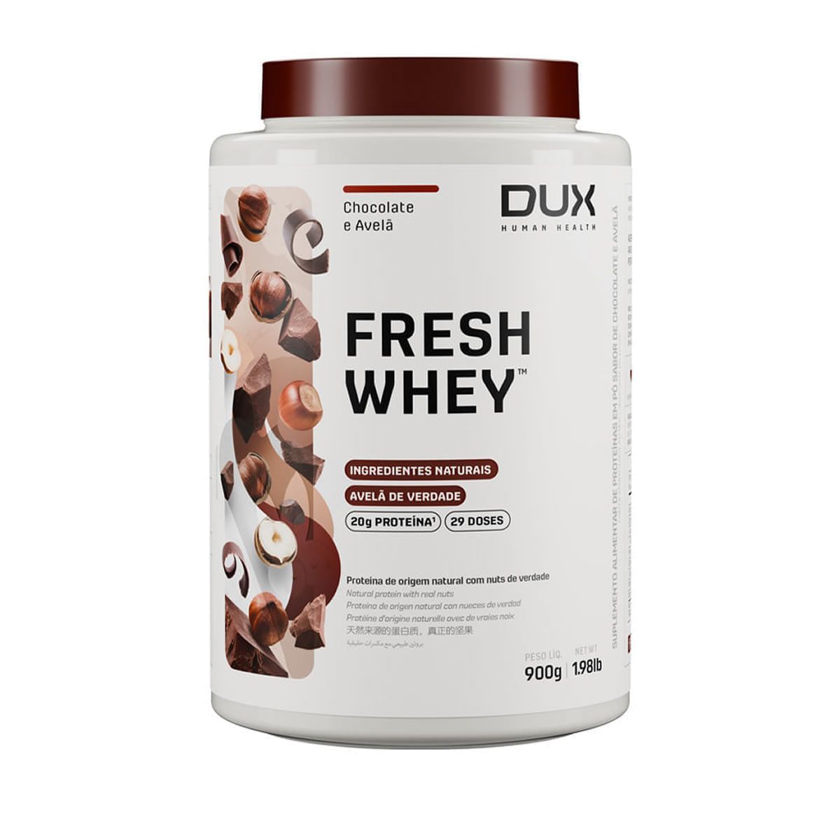 Fresh Whey - 900g Chocolate e Avel� - Dux Nutrition
