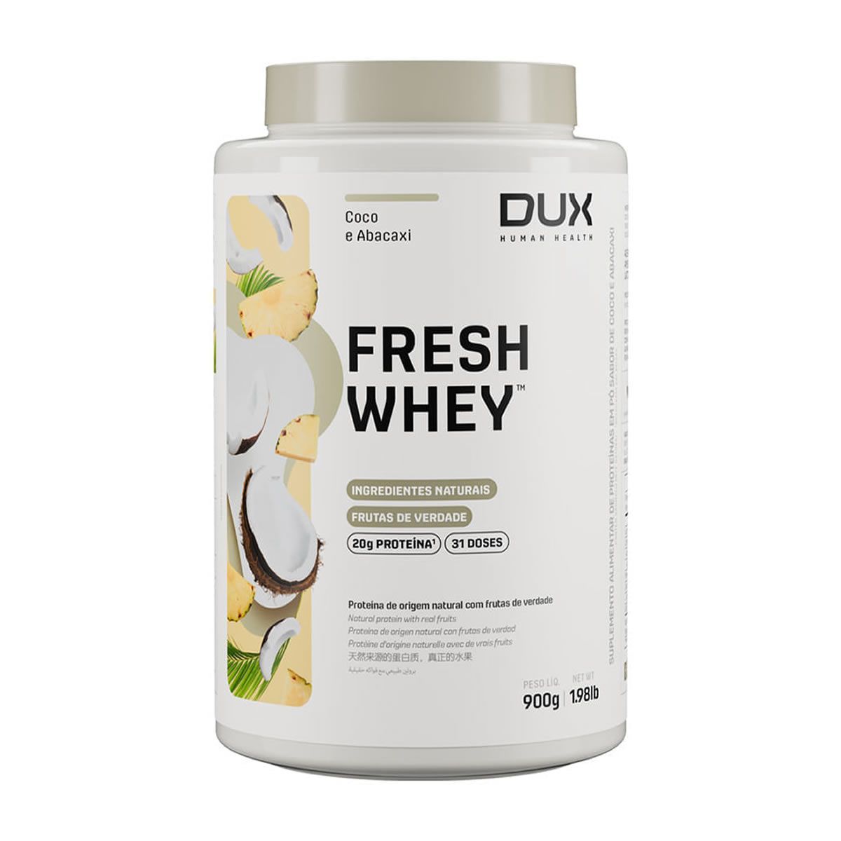 Fresh Whey - 900g Coco e Abacaxi - Dux Nutrition