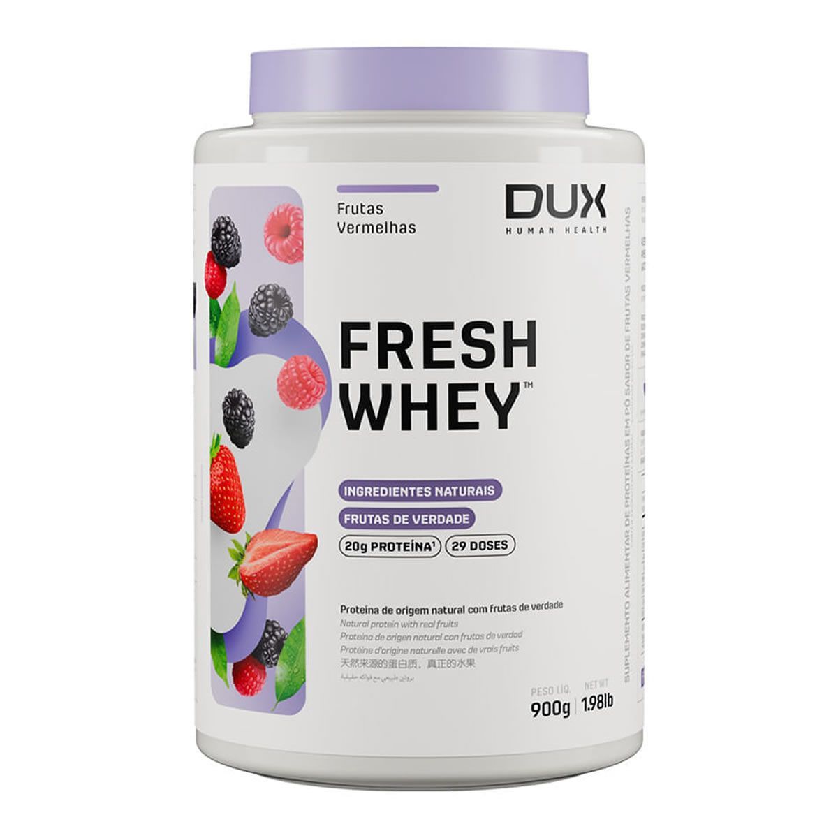 Fresh Whey - 900g Frutas Vermelhas - Dux Nutrition