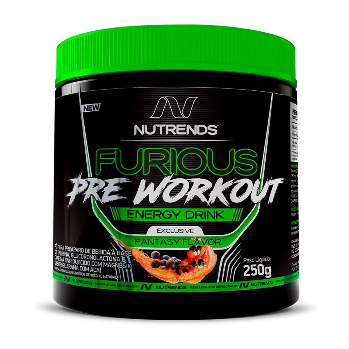 Furious Pr� Workout - 250g Guaran� com A�a� - Nutrends
