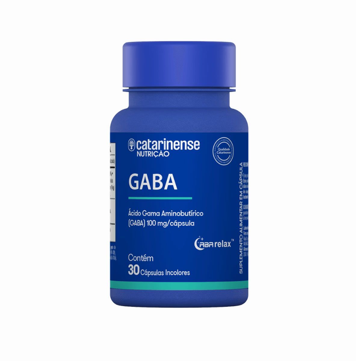 Gaba �cido Gama Aminobut�trico - 30 C�psulas 100mg - Catarinense Nutri��o