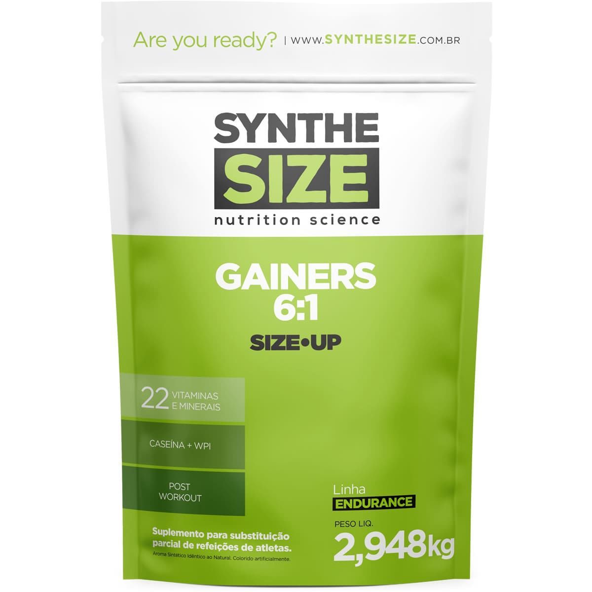 Gainers 6:1 - 2948g Refil Morango - Synthesize