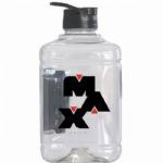 Gal�o Quadrado - 1500ml Transparente e Preto - Max Titanium